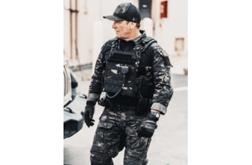 Image of Ace Link Armor Quadrelease 2.0 Carrier Only, Black Camo, Large, B-PC-Q20-NW-L-ML