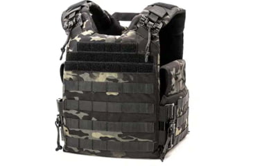 Image of Ace Link Armor 2.0 Quadrelease Carrier Plate, Black Camo, Large, B-PC-Q20-NW-L-ML