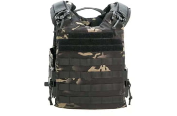 Image of Ace Link Armor Quadrelease Tactical Plate Carrier, MOLLE, Black Camo, Large, B-PC-QRD-NW-L-ML