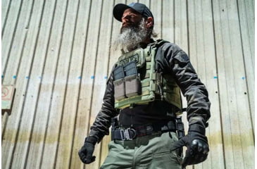 Image of Ace Link Armor Quadrelease Tactical Plate Carrier, MOLLE, Green, Extra Large, B-PC-QRD-GRN-XL-ML