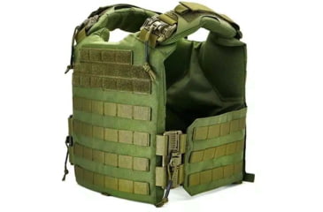 Image of Ace Link Armor Quadrelease Tactical Plate Carrier, MOLLE, Green, Extra Large, B-PC-QRD-GRN-XL-ML