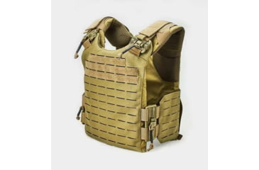 Image of Ace Link Armor Quadrelease Tactical Plate Carrier, Laser Cut, Tan, Large, B-PC-QRD-TN-L-LC