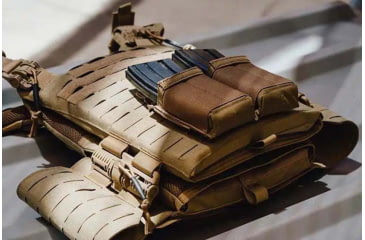 Image of Ace Link Armor Quadrelease Tactical Plate Carrier, Laser Cut, Tan, Large, B-PC-QRD-TN-L-LC