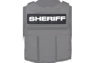 Image of Ace Link Armor Sheriff Patch, White On Black, B-TG-ID-SHE-WH-BLK