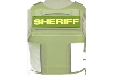 Image of Ace Link Armor Sheriff Patch, Yellow On Green, B-TG-ID-SHE-YL-GRN
