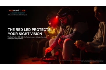 Image of Acebeam H30 1 x 21700 CREE XHP70.2 LED Rechargeable Headlamp, 4000 Lumens, Cool White/ Green/ Red, Black, H30 R+G -CW