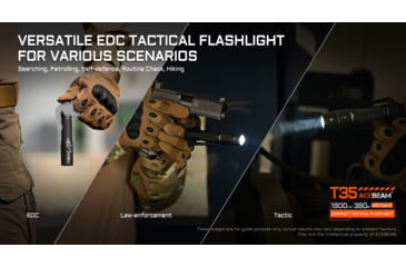 Image of Acebeam T35 Compact Tactical Flashlight, Black, T35