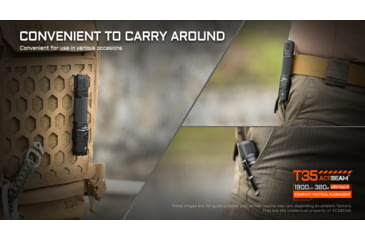 Image of Acebeam T35 Compact Tactical Flashlight, Black, T35