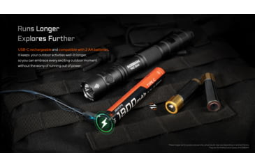 Image of Acebeam TAC 2AA AA 1600 Lumens LED Flashlight, Black, TAC 2AA Desert