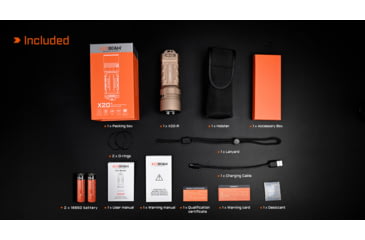 Image of Acebeam X20-R 18650 Li-ion 10000 Lumens LED Flashlight, Desert, X20-R Desert