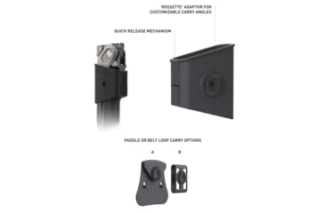 Image of Aclim8 COMBAR Multi-Tool Holster w/ Belt-Loop Adaptor, Black, FG-004