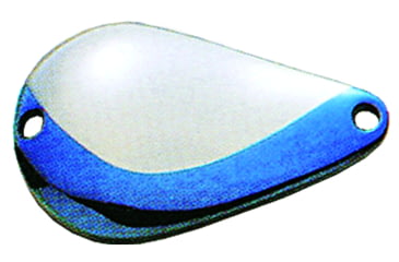 Image of Acme K.O. Wobbler Spoon 2in, 3/4oz, Nickel &amp; Neon Blue, S680/NNB