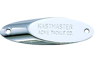 Image of Acme Kastmaster Spoon, 2in, 3/8oz, Chrome w/White Bucktail, SW1381/CH