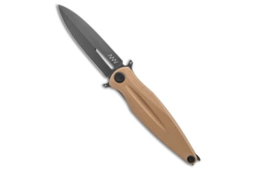 Image of Acta Non Verba Knives Acta Non Verba Knives Z400 Liner Lock Dagger Knife Coyote G-10 4" Black DLC, Tan, Sleipner, adult, BHQ-137989