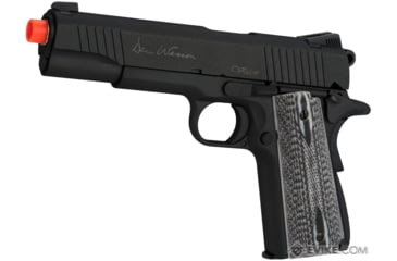Image of Action Sport Games Dan Wesson Licensed Full Metal 1911 Evike Exclusive VALOR Custom CO2 Powered Airsoft Gas Blowback Pistol, Black, 50304