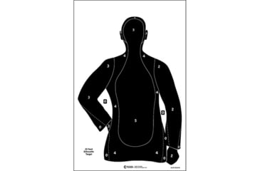 Image of Action Target B-21E Economy 25 Yard Silhouette Target 100 Per Case, Black, 23in x 35in, B-21E BLACK