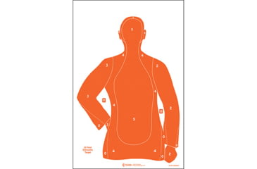 Image of Action Target B-21E Economy 25 Yard Silhouette Target 100 Per Case, Orange, 23in x 35in, B-21E ORANGE