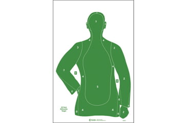 Image of Action Target B-21E Economy 25 Yard Silhouette Target, Pack of 100, Green, B-21E GREEN
