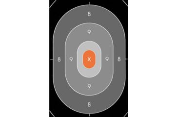 Image of Action Target B-27CO Repair Center Target 100 Per Case, Black/Orange, 12.5in x 18.5in, B-27CO-100