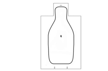 Image of Action Target Die Cut Q Cardboard Target, 19x31 in, Q-CB