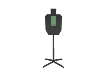 Image of Action Target IPSC A-Zone w/ 3 ft Stand, Black/Green AT-207-3-0