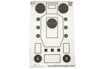 Image of Action Target M3 Strategies Multi-Purpose V3, Training Target, Black and White, 23 x 35, 100 Per Box