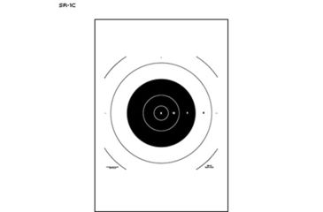 Image of Action Target SR-1C Replacement Center For SR-1 Military Targets 100 Per Case, Black, 10.5in x 10.5in, SR-1C-100
