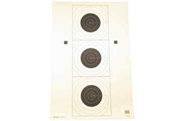 Image of Action Target SR-21C Three Bull's-Eye, Training Target, Cream and Black, 10.5x10.5, 100 Per Box