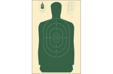 Image of Action Target Standard Silhouette Target, Green, 24x45 Inch, B-27S-GREEN