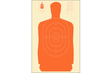 Image of Action Target Standard Silhouette Target, Orange, 24x45 Inch, B-27S-ORANGE