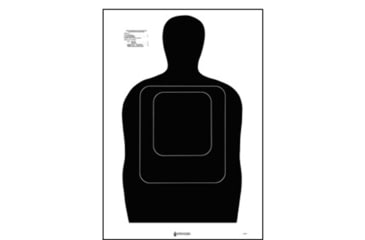 Image of Action Target TQ-15 Standard Silhouette 25 Yard Qualification Target, Pack of 100, Black, TQ-15 BLACK