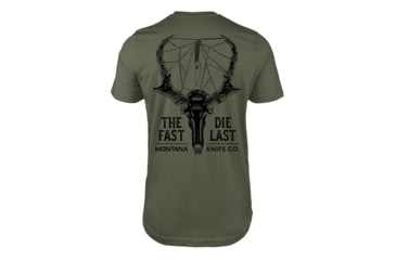 Image of Montana Knife Company Speedgoat Skull Tee - Men's, Military Green, Medium, MKC-000714