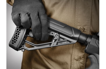 Image of Adaptive Tactical EX Performance Adjustable M4-Style Stock for AR15/AR10 Carbines, Polymer, Black, AT-02012