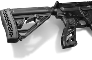 Image of Adaptive Tactical EX Performance Adjustable M4-Style Stock for AR15/AR10 Carbines, Polymer, Black, AT-02012