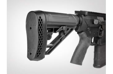 Image of Adaptive Tactical EX Performance Adjustable M4-Style Stock for AR15/AR10 Carbines, Polymer, Black, AT-02012