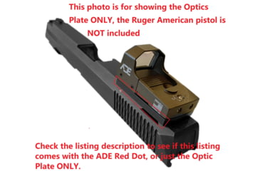 Image of ADE Advanced Optics Adapter/Mounting Plate for Red Dot Sight, Vortex Venom/Razor/Viper, Burris Fastfire,Meopta,Docter, Insight to FIT Ruger American Pistol, Black, Ruger American Plate