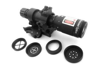 Image of ADE Advanced Optics Adjustable Multi-Reticle Green Laser Flashlight Sight w/ Pressure Switch and QD Mount, Black, HG33