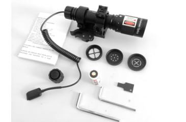 Image of ADE Advanced Optics Adjustable Multi-Reticle Green Laser Flashlight Sight w/ Pressure Switch and QD Mount, Black, HG33