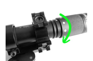 Image of ADE Advanced Optics Adjustable Multi-Reticle Green Laser Flashlight Sight w/ Pressure Switch and QD Mount, Black, HG33