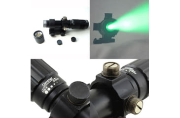 Image of ADE Advanced Optics Adjustable Multi-Reticle Green Laser Flashlight Sight w/ Pressure Switch and QD Mount, Black, HG33