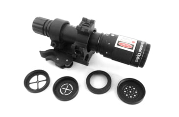 Image of ADE Advanced Optics Adjustable Multi-Reticle Green Laser Flashlight Sight w/ Pressure Switch and QD Mount, Black, HG33