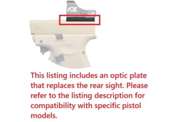 Image of ADE Advanced Optics Beretta APX Adapter Plate, Trijicon, Holosun, Black, HM21