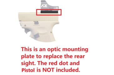 Image of ADE Advanced Optics Beretta Nano Adapter Plate, JPoint, Shield RMSc,Vortex, Holosun, ADE, Black, HM27