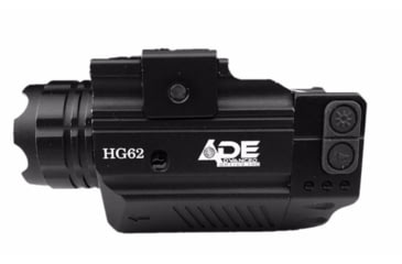 Image of ADE Advanced Optics Crusader Series Compact Green Laser Strobe Flashlight Sight, Black, HG62
