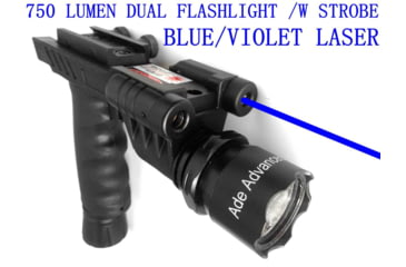 Image of ADE Advanced Optics Dual Strobe Flashlight w/ Blue Laser Combo Sight, Black, HG23