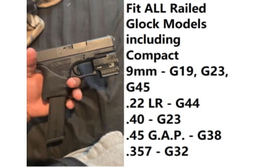 Image of ADE Advanced Optics HG55-2 Green Laser Flashlight Sight, SW SD9VE, Ruger Security 9, HK P2000sk, Canik tp9sf, Springfield XD, Black, HG55