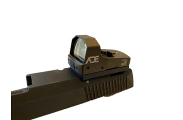 Image of ADE Advanced Optics Huracan Mini Reflex Green Dot Micro Sight, 4 MOA, FDE, RD3-006B1S