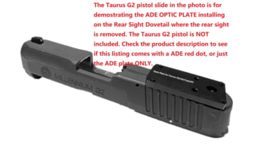 Image of ADE Advanced Optics Optic Mount Plate, Taurus PT111 G2, Millennium G2, G2, G3 and TX22 to fit on Vortex Venom, burris fastfire, meopta, eotech mrds, docter, Insight Red Dot Reflex Sight, Black, Taurus G2 Plate