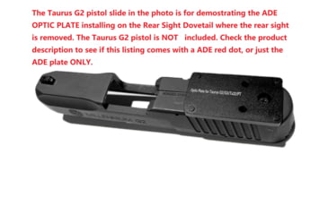 Image of ADE Advanced Optics Optic Mount Plate, Taurus PT111 G2, Millennium G2, G2, G3 and TX22 to fit on Vortex Venom, burris fastfire, meopta, eotech mrds, docter, Insight Red Dot Reflex Sight, Black, Taurus G2 Plate