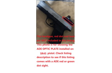Image of ADE Advanced Optics Optic Mount Plate, Ruger SR9, SR9c, SR40, SR40c, and SR45 Pistols, Black, Ruger SR9 Plate